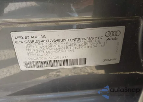 2004 Audi A4 3.0 z USA, uszkodzony, nr VIN WAULT68E24A252837